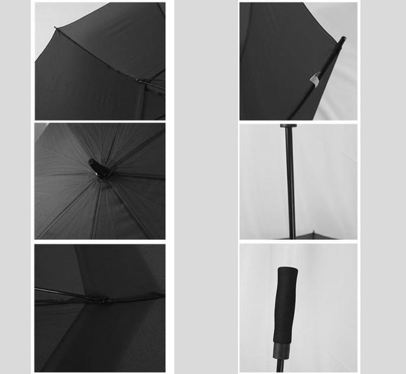 Style Homez Luxury Collection Extra Large Auto Open Single Canopy Golf Umbrella, Wind Proof Vent Canopy Black Red Color (150 cm | 60 inch)