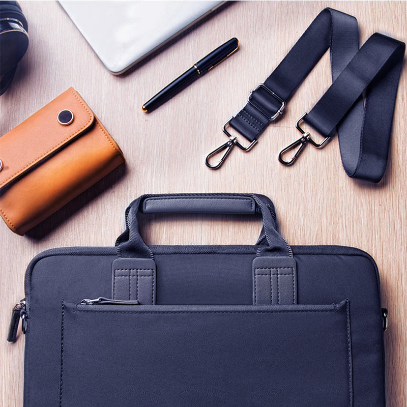 WIWU® Athena Messenger 15.4" Laptop Bag Premium Nylon Fabric and Multi Pockets, Navy Blue