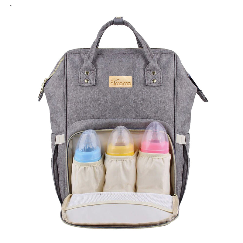 Style Homez AIMAMA Baby Diaper Changing Mothe Bag, 25 Litre Storage Space and Easy Travel with Baby, Light Grey