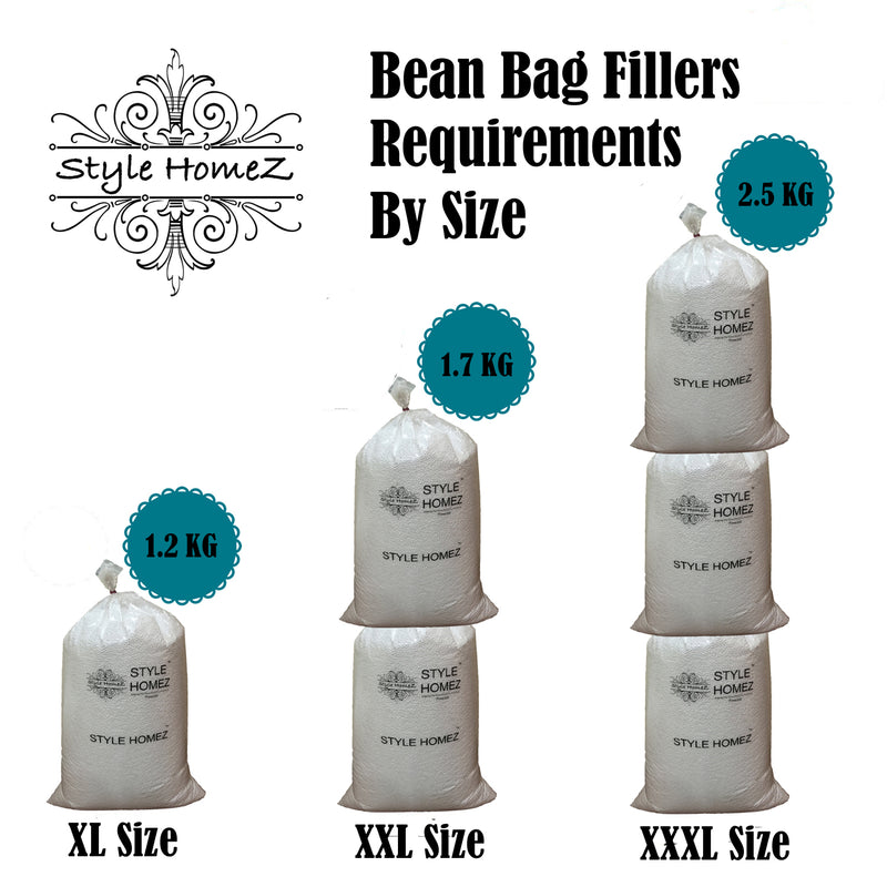 Style Homez Half 0.5 kg Premium Refill for Bean Bags (Polystyrene)