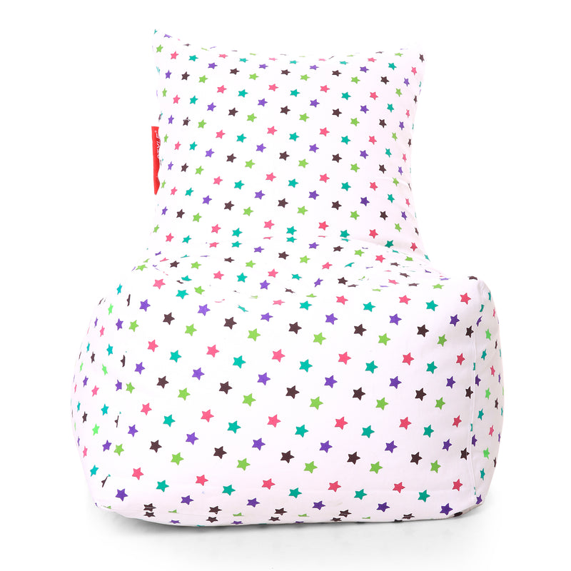 Style Homez Classic Chair Cotton Canvas Star Printed Bean Bag XXXL Size with Beans Fillers