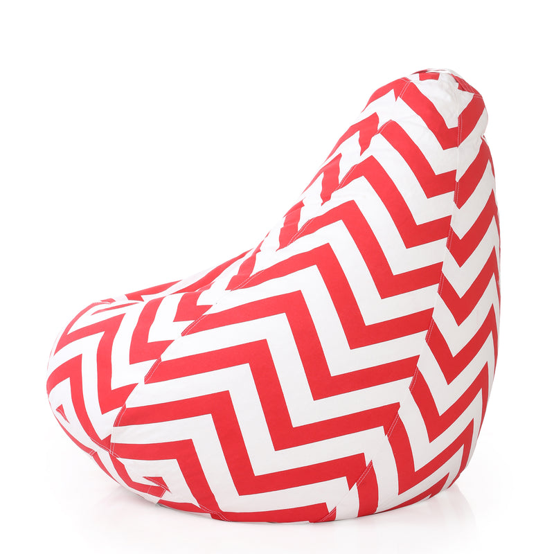 Style Homez Classic Cotton Canvas Stripes Printed Bean Bag XXXL Size with Bean Refill Fillers