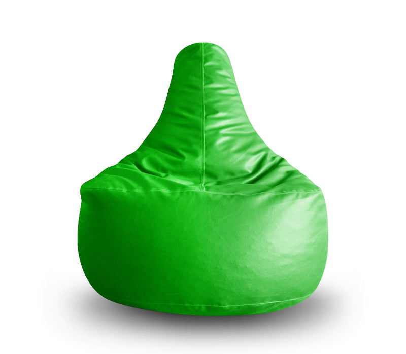 Style Homez Premium Leatherette XXL Bean Bag Gaming Chair Green Color Filled with Beans Fillers