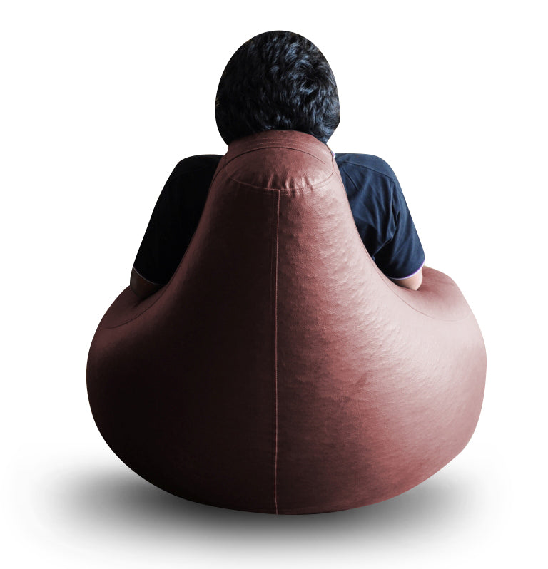 Style Homez Premium Leatherette XXL Bean Bag Gaming Chair Maroon Color Filled with Beans Fillers