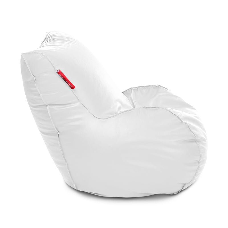 Style Homez Mambo Lounger XXXL Bean Bag White Color Filled with Beans