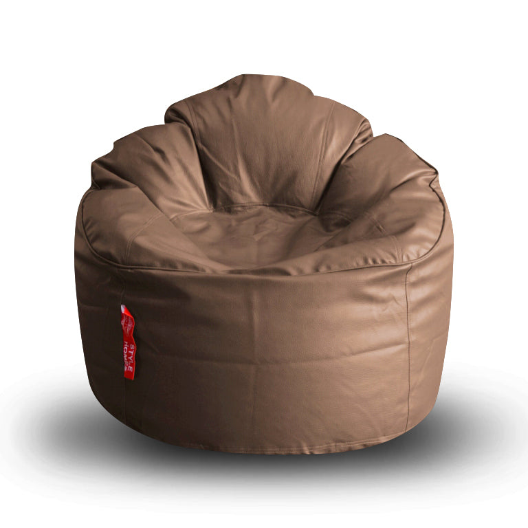 Style Homez Premium Leatherette Mooda Rocker Lounger Bean Bag XXXL Size Chocolate Brown Color Cover Only