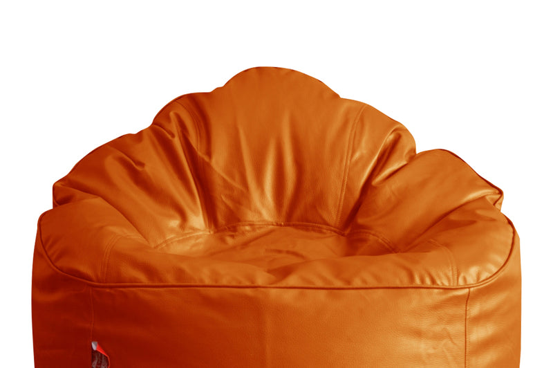 Style Homez Premium Leatherette Mooda Rocker Lounger Bean Bag XXXL Size Orange Color Cover Only