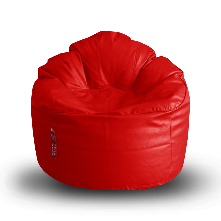 Style Homez Premium Leatherette Mooda Rocker Lounger Bean Bag XXXL Size Red Color Cover Only
