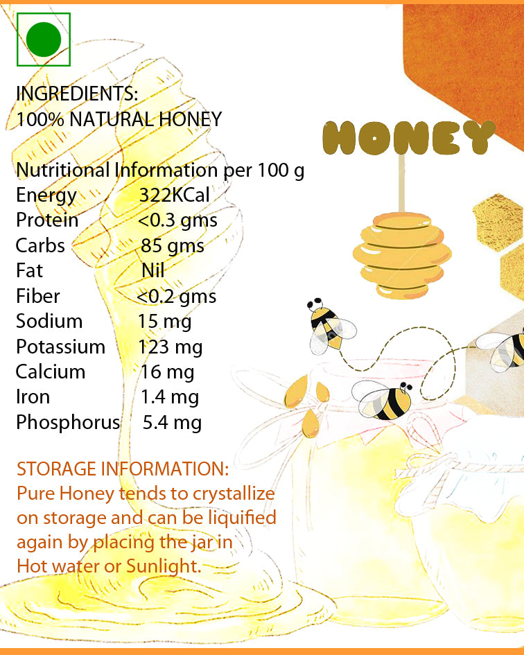 Spicy Monk 100% Pure & Natural Acacia Honey 500 gm