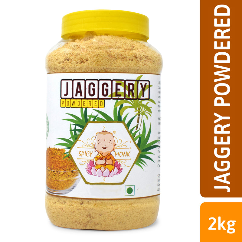 Spicy Monk 100% Vegan & Pure Gluten Free Jaggery Cubes I Gur powder 2000 gm pack