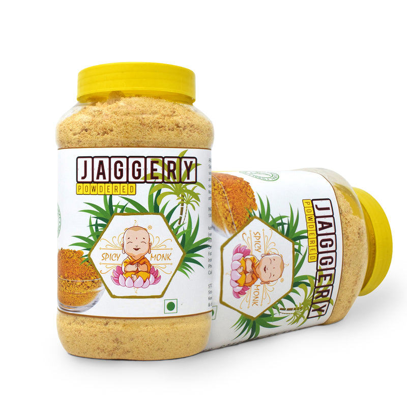 Spicy Monk 100% Vegan & Pure Gluten Free Jaggery Cubes I Gur powder 2000 gm pack