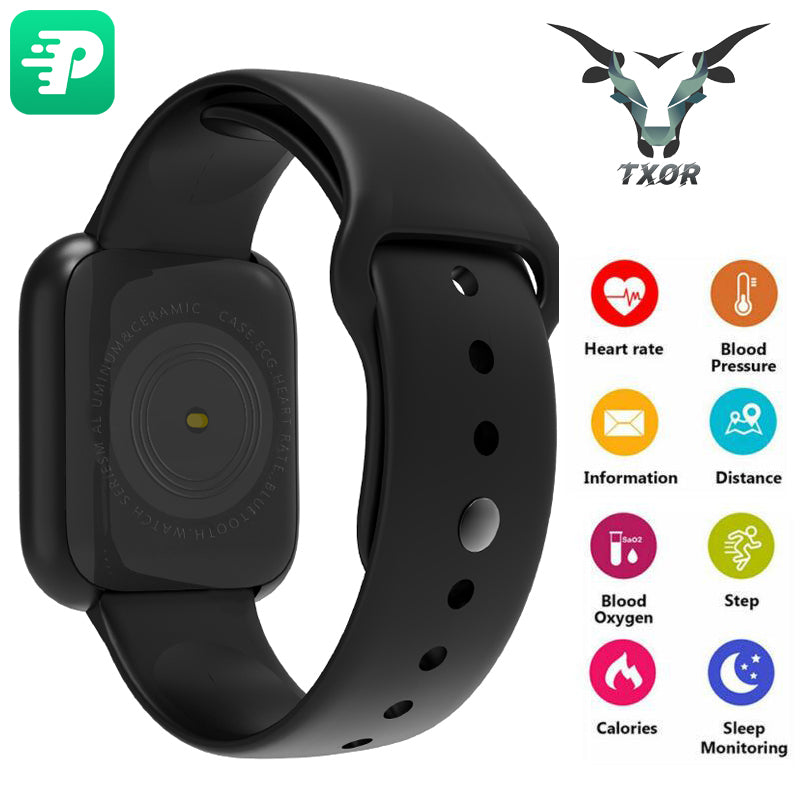 TXOR NEXUS, Smart Watch Fitness Band 35 mm Black Color Touch Screen with BP & SPO2 Monitor