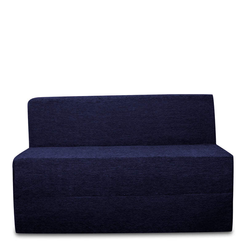 Style Homez Foldable Sofa Cum Bed, 4' x 6' Feet Premium Velvet Fabric with High Density Foam, Royal Blue Colour