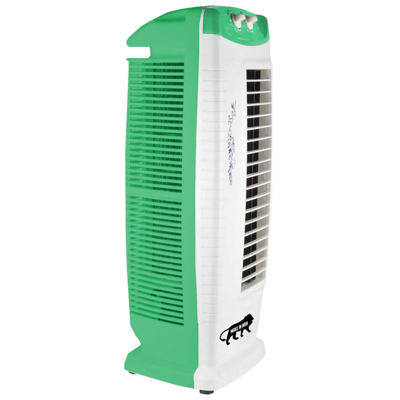 AIRTOP  Tower Fan with 25 Feet Air Delivery High Speed Swing & Anti Rust Body Green White Color