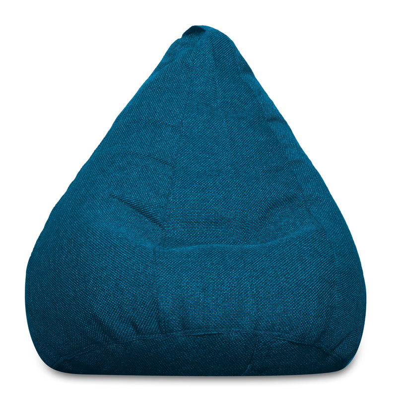 Style Homez ORGANIX Collection, Classic Bean Bag XL Size Berry Blue Color in Organic Jute Fabric, Cover Only