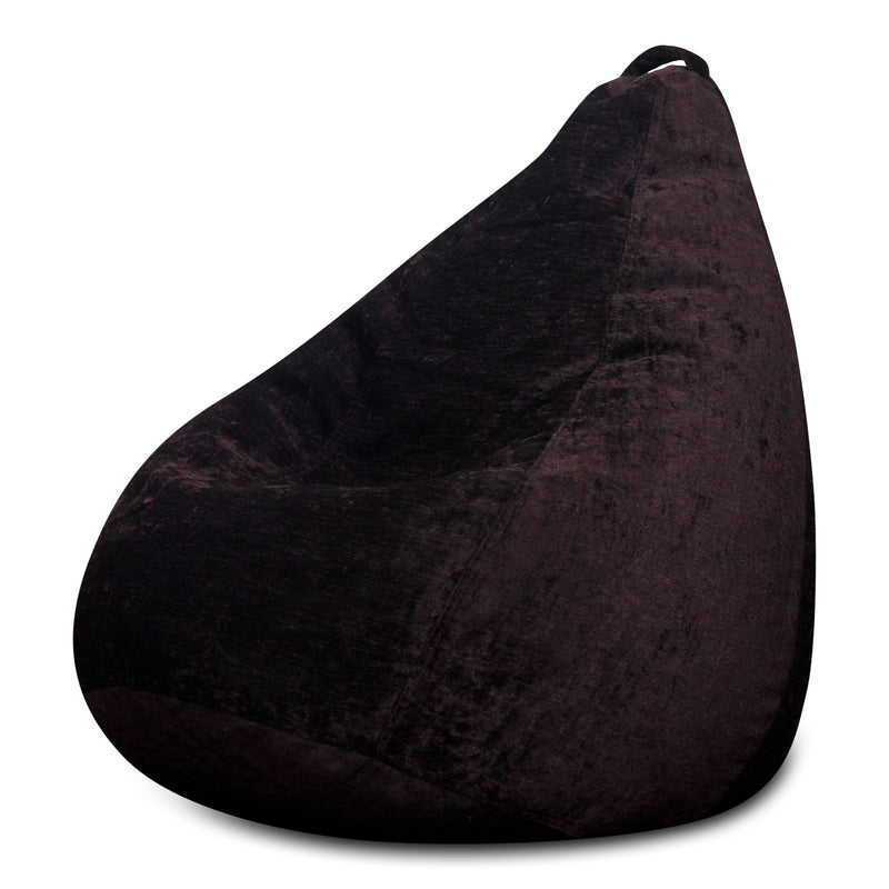 Style Homez HAUT Collection, Classic Bean Bag XL Size Chocolate Brown Color in Premium Velvet Fabric, Cover Only