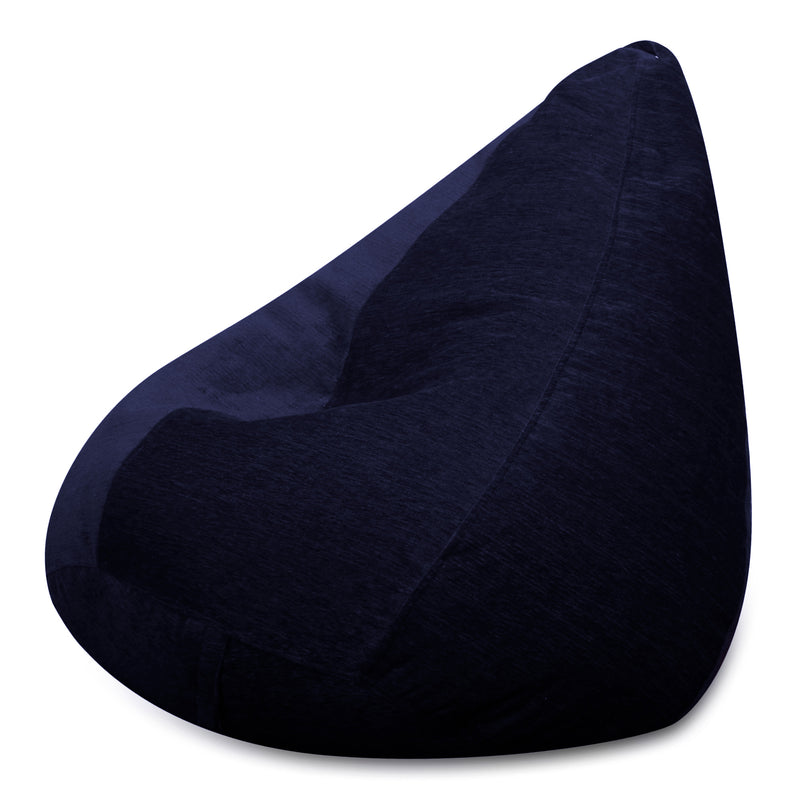 Style Homez HAUT Collection, Classic Bean Bag XL Size Royal Blue Color in Premium Velvet Fabric, Cover Only