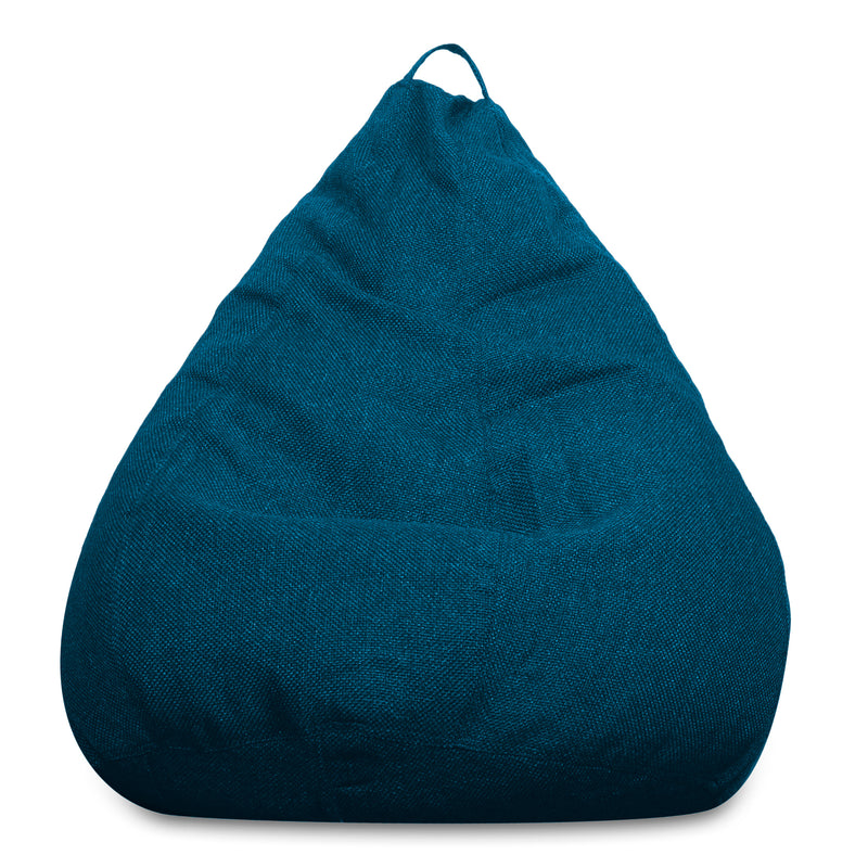 Style Homez ORGANIX Collection, Classic Bean Bag XXL Size Berry Blue Color in Organic Jute Fabric, Cover Only