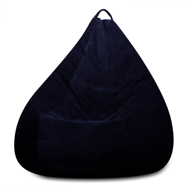 Style Homez HAUT Collection, Classic Bean Bag XXL Size Royal Blue Color in Premium Velvet Fabric, Cover Only