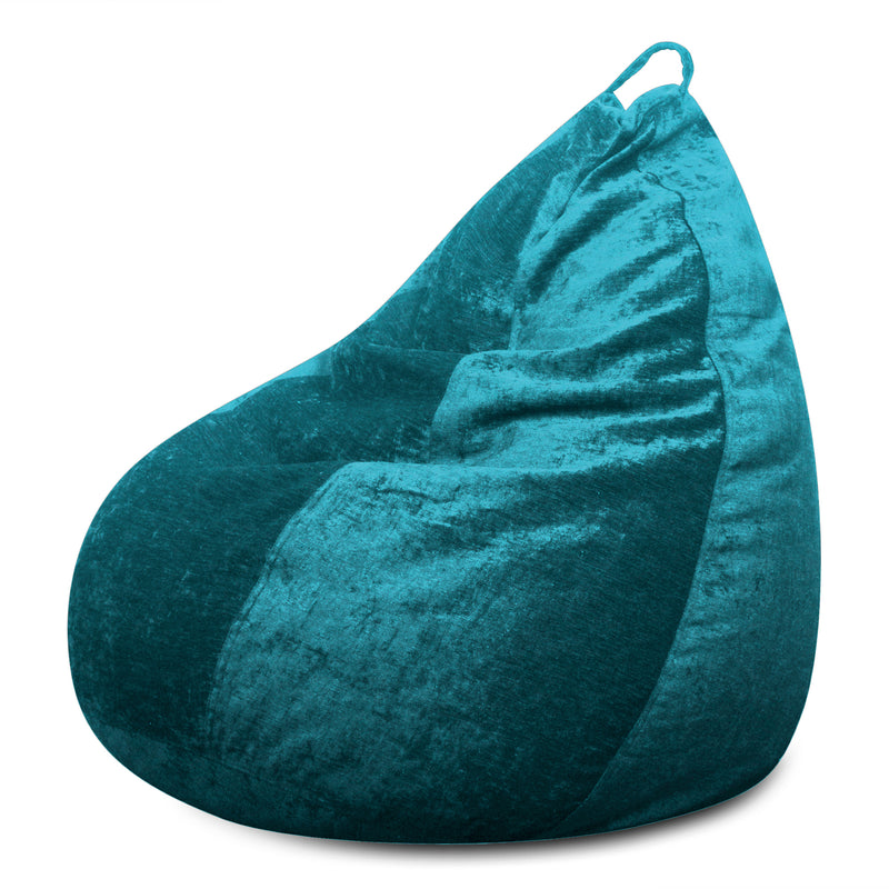 Style Homez HAUT Collection, Classic Bean Bag XXL Size Teal Color in Premium Velvet Fabric, Cover Only