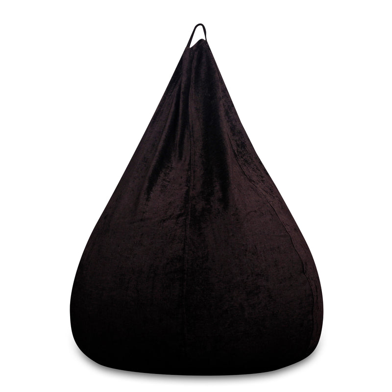 Style Homez HAUT Collection, Classic Bean Bag XXXL Size Chocolate Brown Color in Premium Velvet Fabric, Cover Only