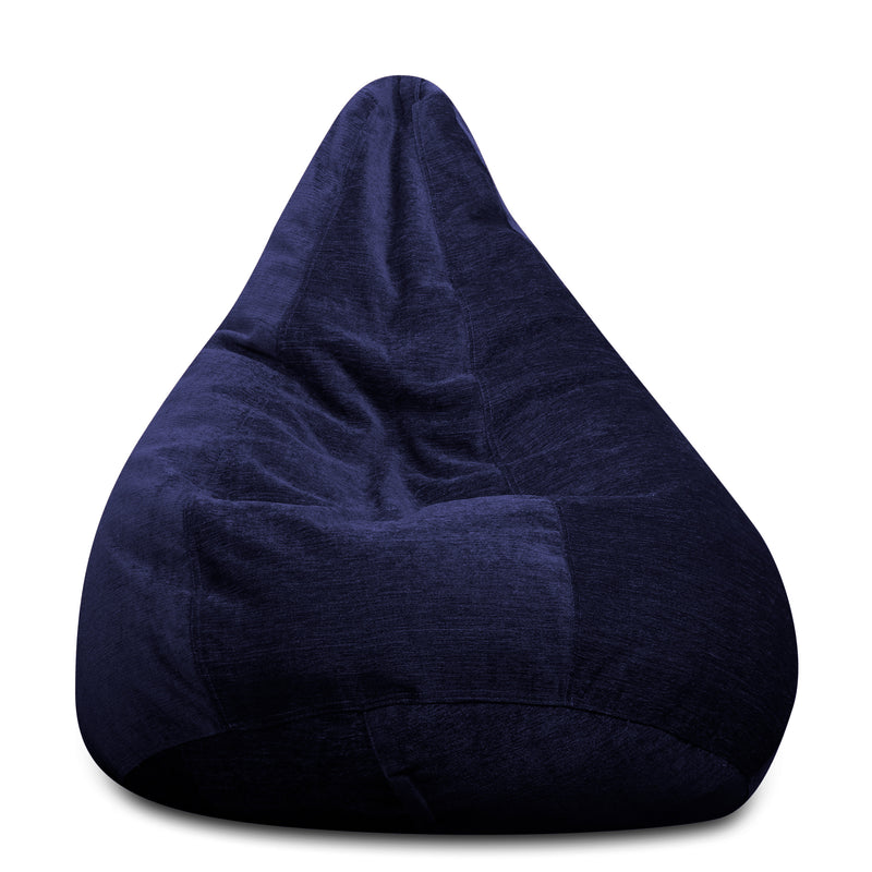 Style Homez HAUT Collection, Classic Bean Bag XXXL Size Royal Blue Color in Premium Velvet Fabric, Cover Only
