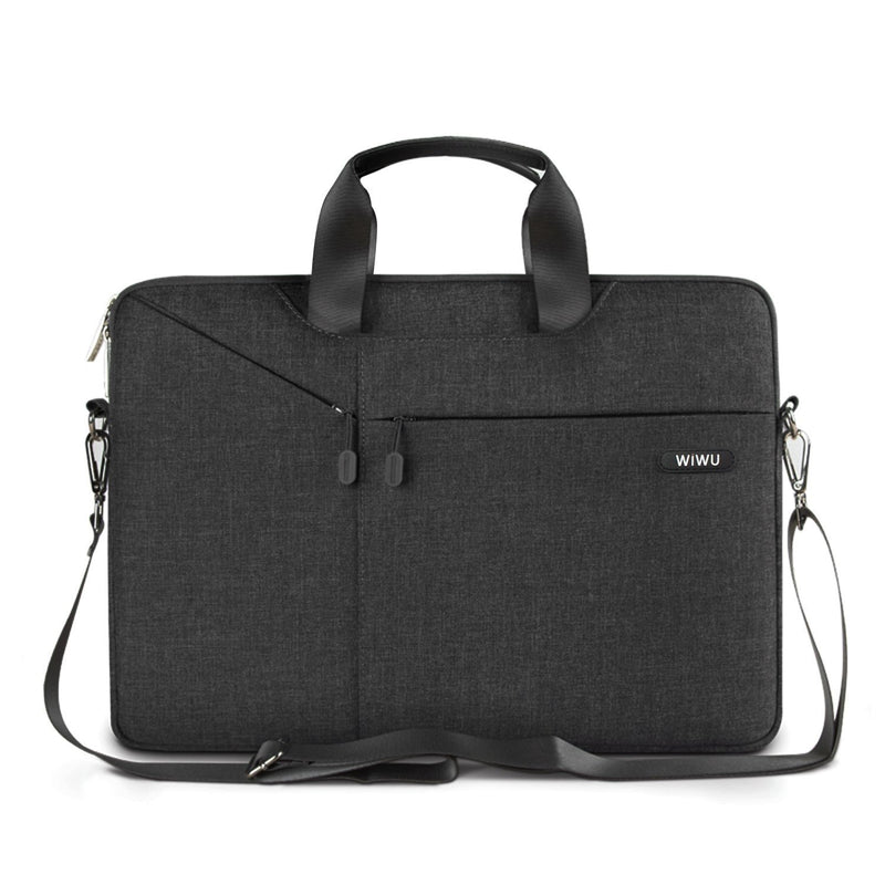 WiWU® Gent Business Messenger Briefcase Bag  for 13.3" Laptop, Black Color