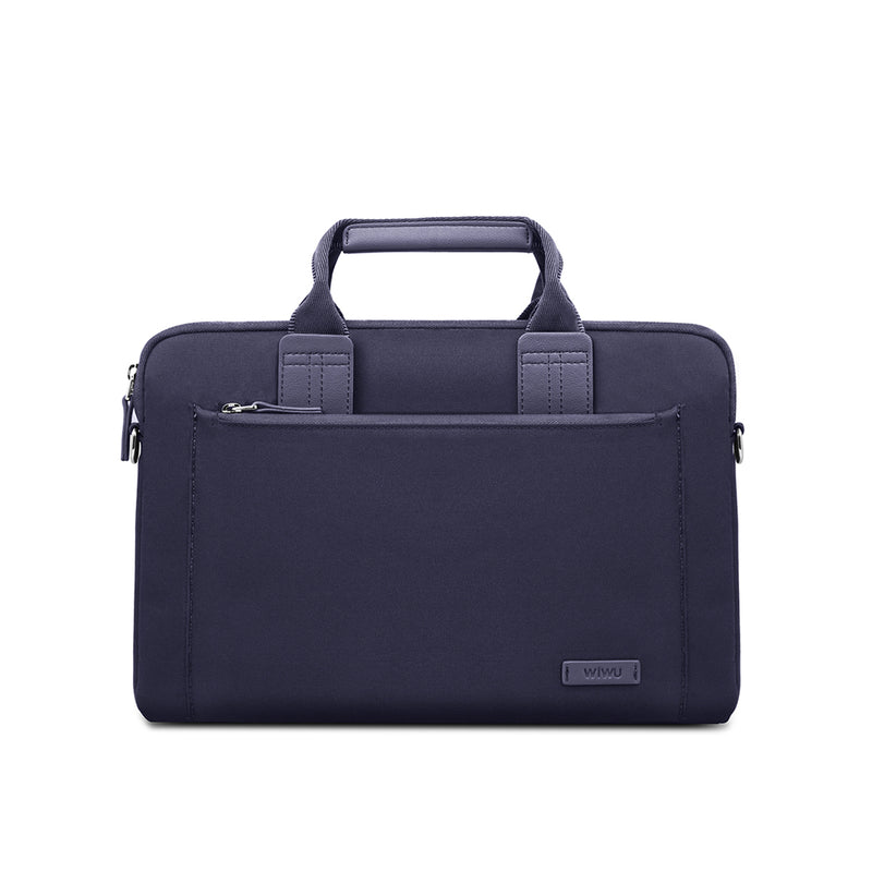 WIWU® Athena Messenger 13.3" Laptop Bag Premium Nylon Fabric and Multi Pockets for Mac-book, Navy Blue