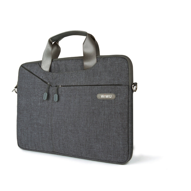 WiWU® Gent Business Messenger Briefcase Bag  for 15.6" Laptop, Grey Color