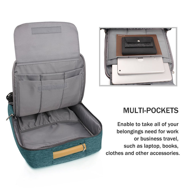 WiWU® Gent Transform 15.6" Waterproof Laptop Backpack cum Messenger Bag,  Blue