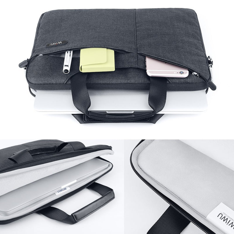 WiWU® Gent Business Messenger Briefcase Bag  for 13.3" Laptop, Grey Color