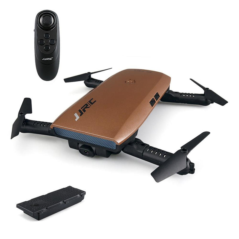 JJRC H47WH Elfie Plus 2 MP HD Camera Drone Helicopter, Altitude Hold and Gravity Sensing Remote Control, Metal Brown Color