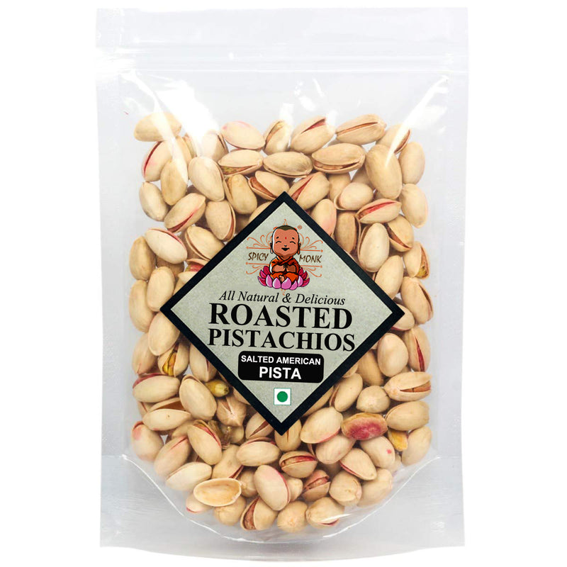 Spicy Monk Premium American Pistachios Roasted and Salted, (Pista) 0.5 kg (500 gms)
