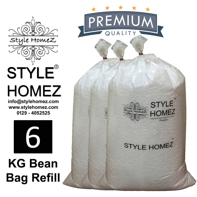 Style Homez 6 kg Premium Refill for Bean Bags (Polystyrene)