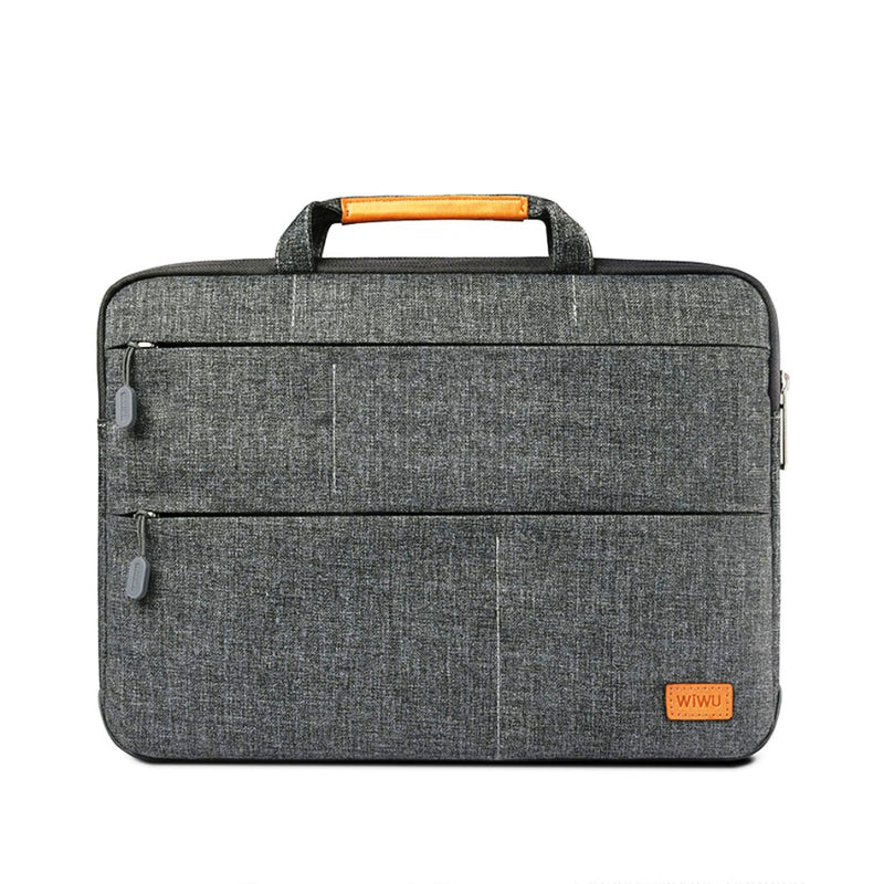 WiWU 13.3" inch Laptop Sleeve Briefcase Bag Stand with Protective Layer for Mac book, Grey Color
