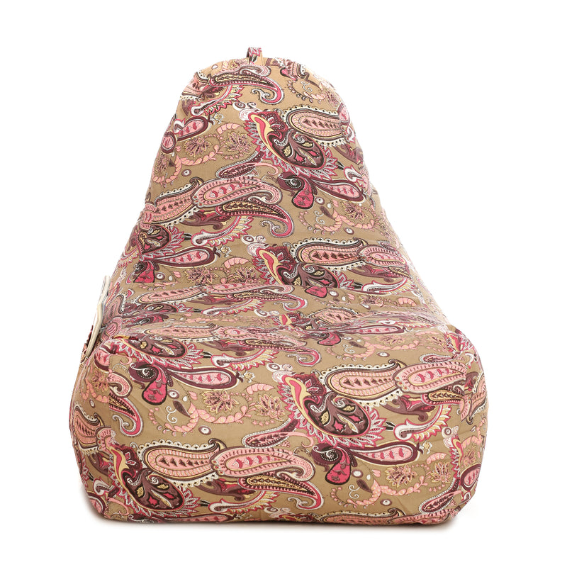 Style Homez Hackey Cotton Canvas Paisley Printed Bean Bag XXL Cover Only