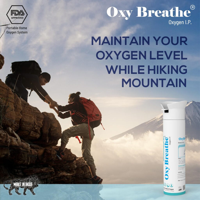 OXY BREATHE, 8 Litres 100% Pure Oxygen in a Potable CAN with Nozzel for Easy Use