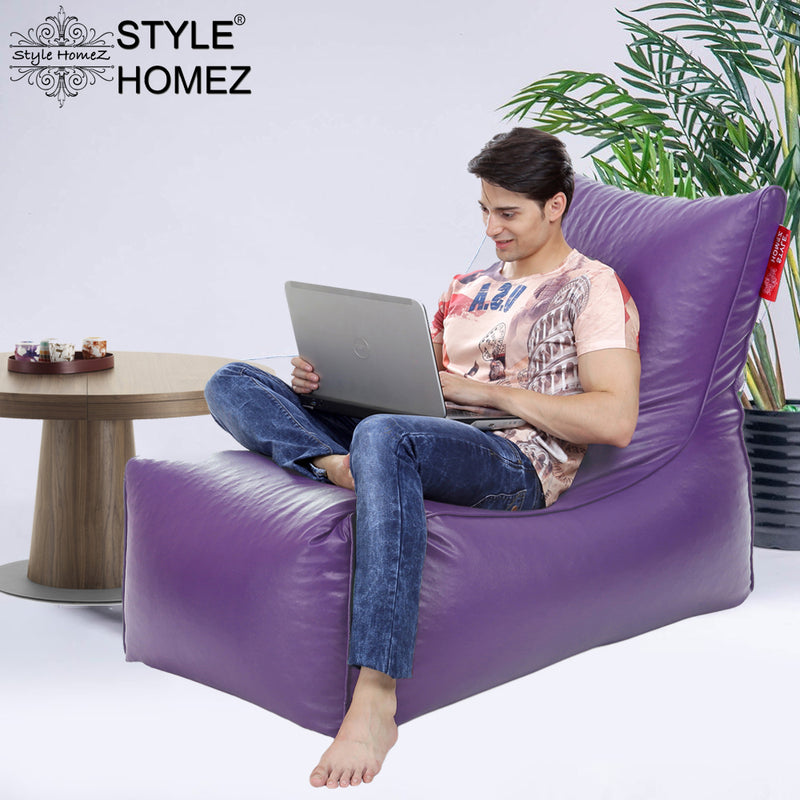 Style Homez Alexa Luxury Lounge XXXL Bean Bag Purple Color Cover Only