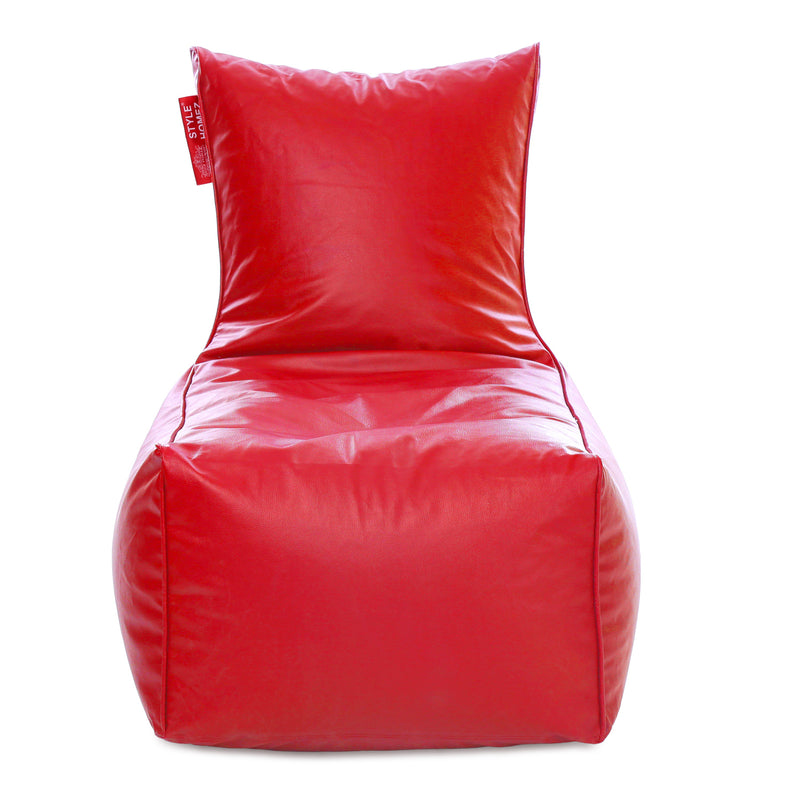 Style Homez Alexa Luxury Lounge XXXL Bean Bag Red Color Filled with Beans