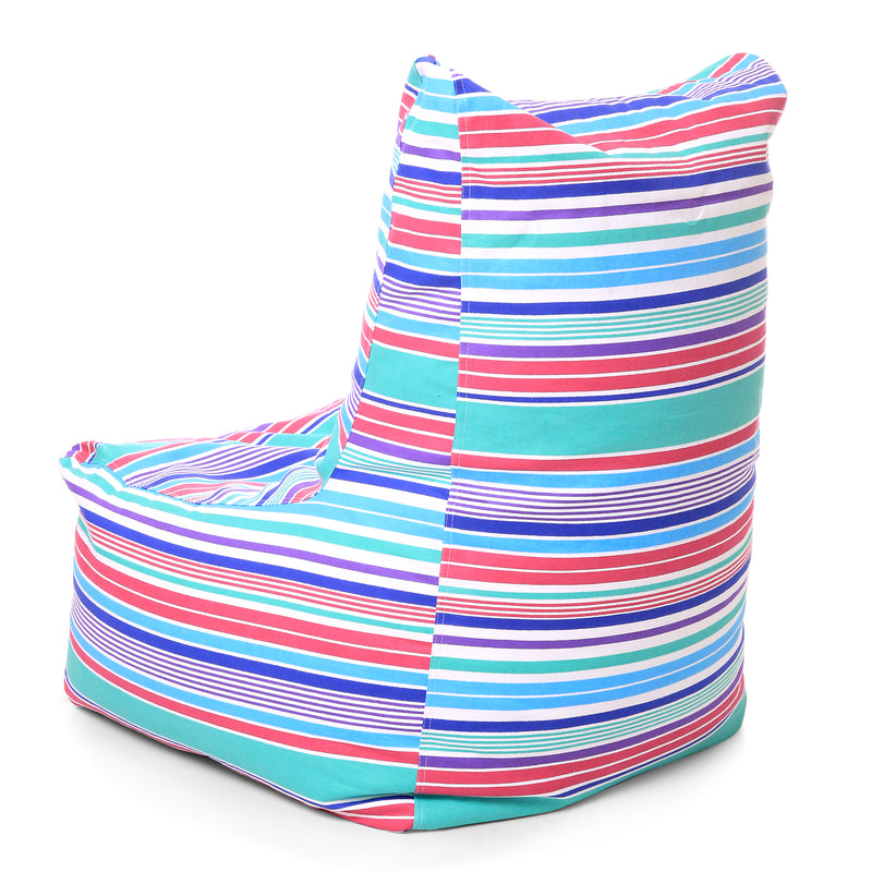 Style Homez Chair Cotton Canvas Stripes Printed Bean Bag XXL Size with Fillers