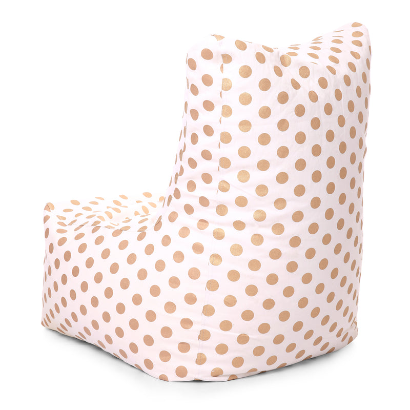 Style Homez Chair Classic Cotton Canvas Polka Dots Printed Bean Bag XXL Size Cover Only