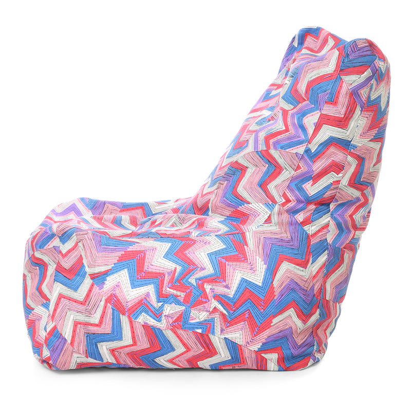 Style Homez Chair Classic Cotton Canvas Geometric Printed Bean Bag XXL Size Cover Only