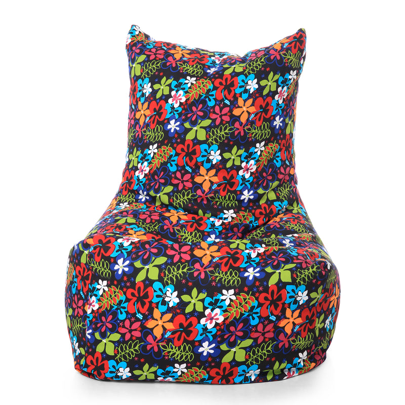 Style Homez Chair Cotton Canvas Floral Printed Bean Bag XXL Size with Fillers