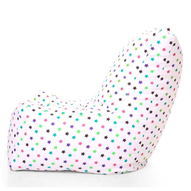 Style Homez Chair Cotton Canvas Star Printed Bean Bag XXL Size with Fillers