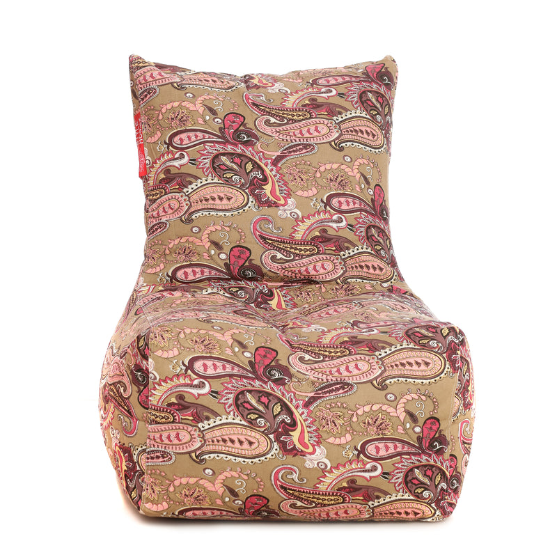 Style Homez Chair  Cotton Canvas Paisley Printed Bean Bag XXL Size With Fillers