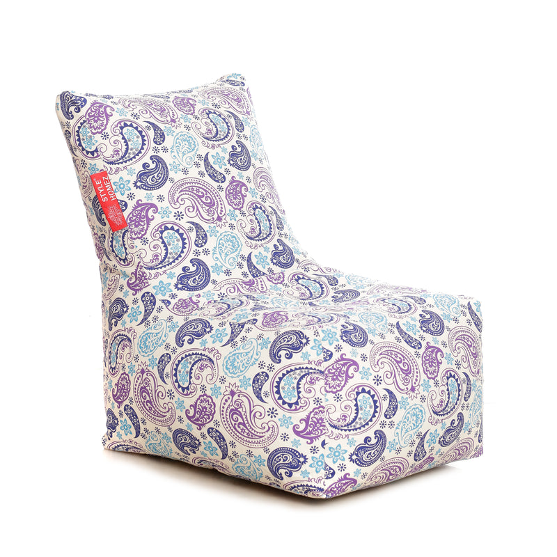 Style Homez Chair Cotton Canvas Paisley Printed Bean BagXXL Size With Fillers