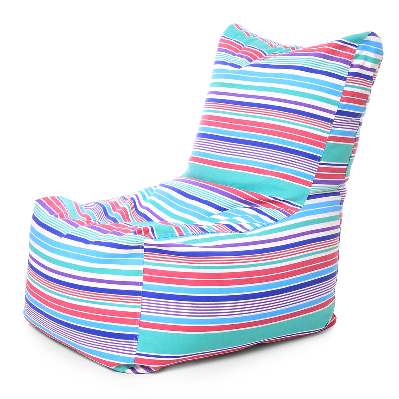 Style Homez Chair Cotton Canvas Stripes Printed Bean Bag XXXL Size with Fillers