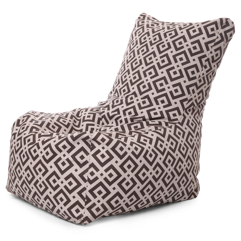 Style Homez Classic Chair Cotton Canvas Geometric Printed Bean Bag XXXL Size with Beans Fillers