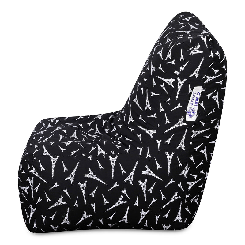 Style Homez Classic Chair Cotton Canvas Abstract Bean Bag XXXL Size with Beans Fillers