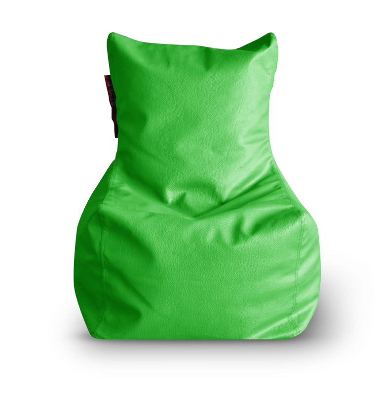 Style Homez Premium Leatherette Bean Bag L Size Chair Green Color, Cover Only